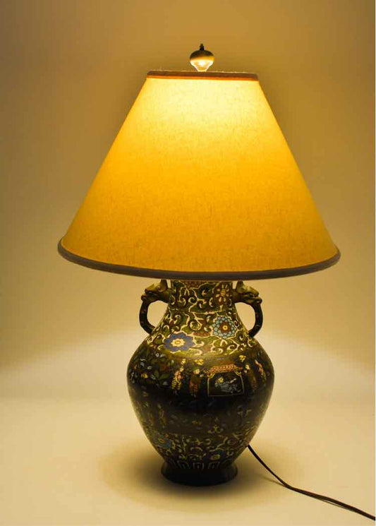 Antique Japanese Cloisonne Lamp