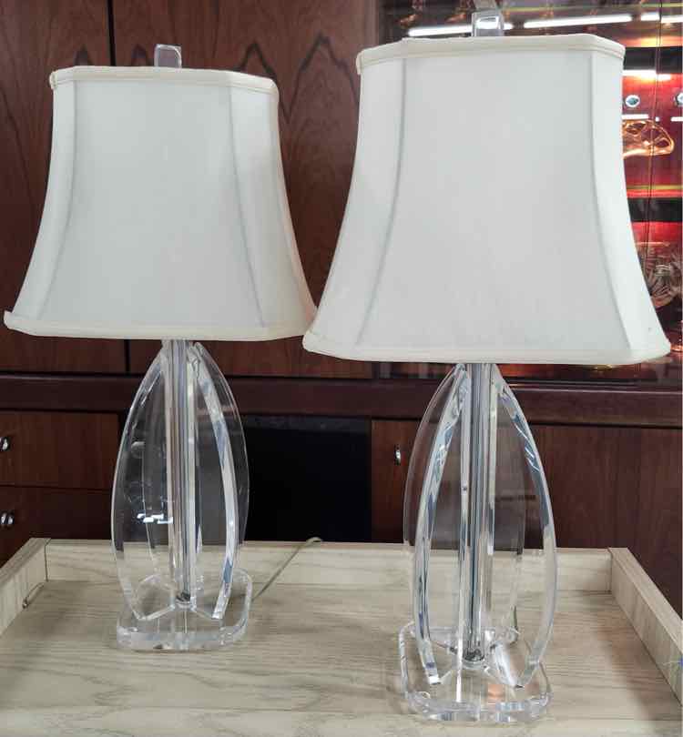 Pair of Lucite Lamps