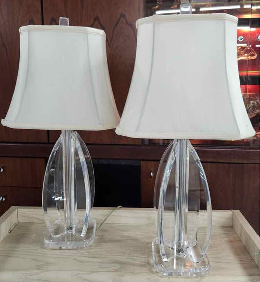 Pair of Lucite Lamps