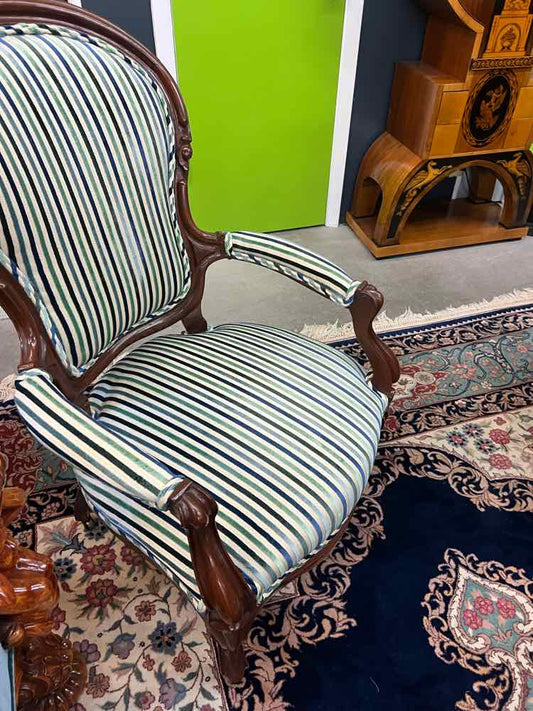 Striped Accent Chair