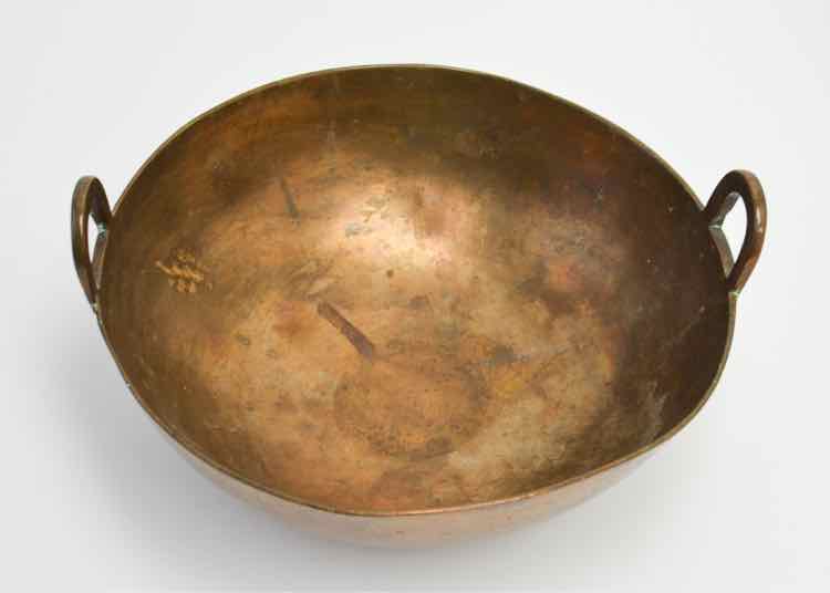 Copper Over Brass Hand Forged Kadhai Bowl