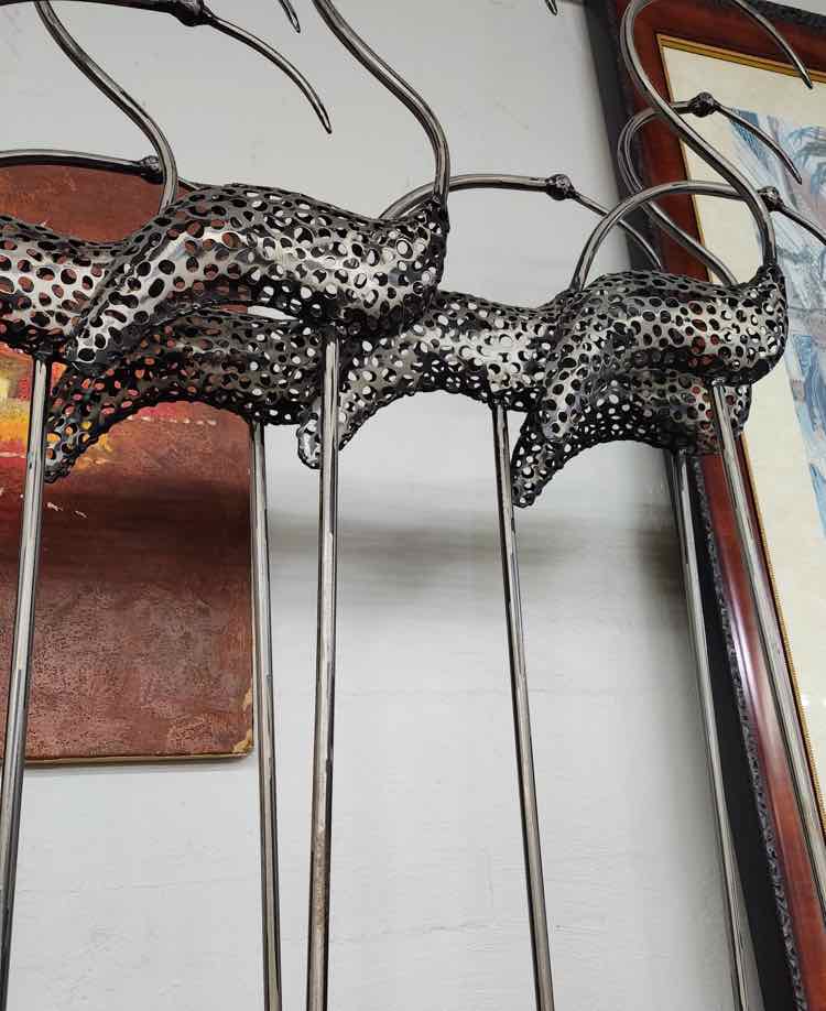 Flamingo Flock Metal Art