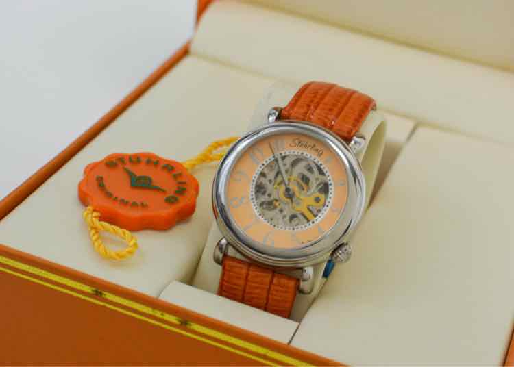 Stuhrling Lady Wall Street Automatic Watch-Orange