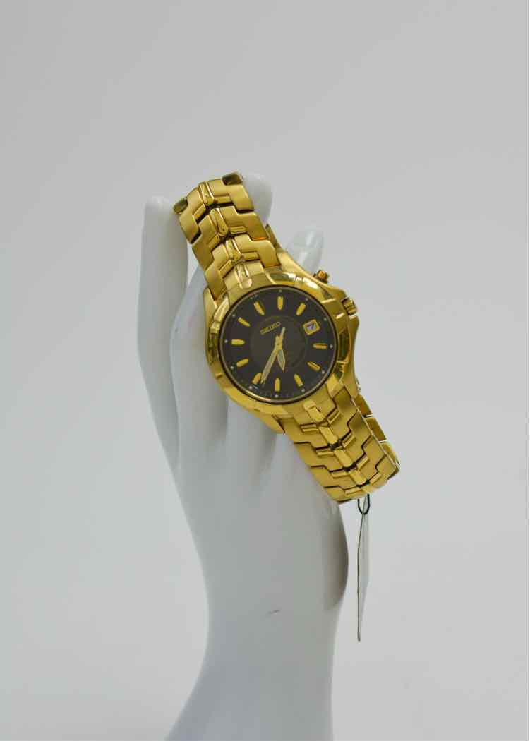 Seiko Kinetic Watch- Gold/Charcoal (Men's)