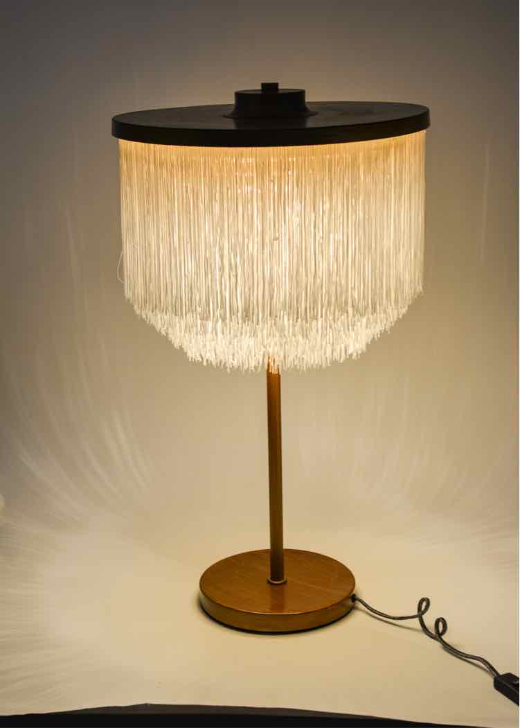 Jonathan Y Coco Wood Tassel Lamp