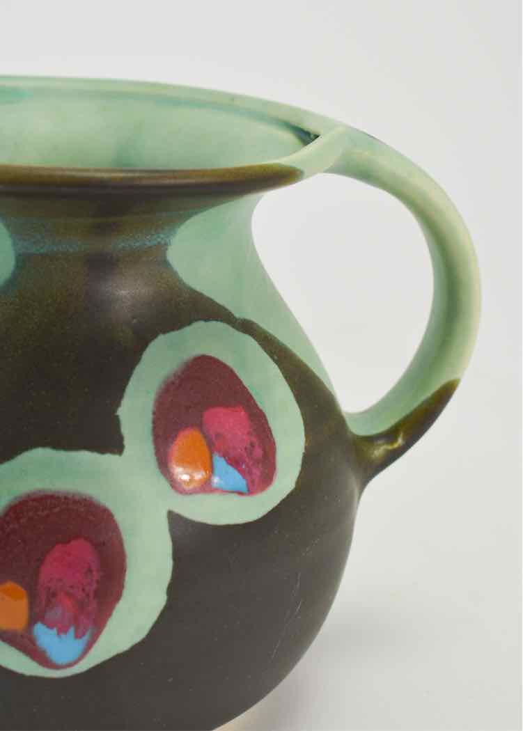 Lasser Ceramics Green & Black Pitcher