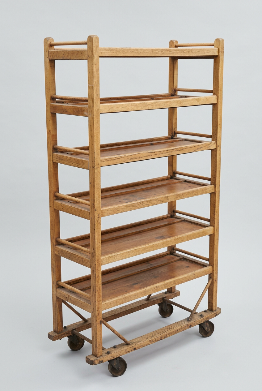 Early American Oak Antique Bookshelf