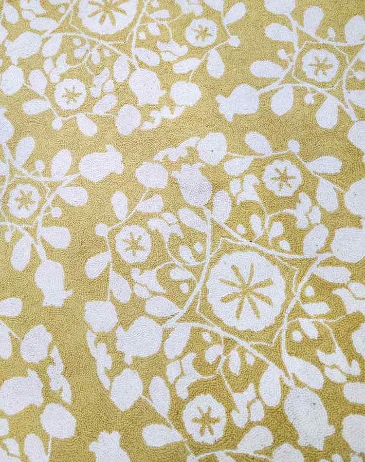 5' x 8' Suzani Yellow/White Rug