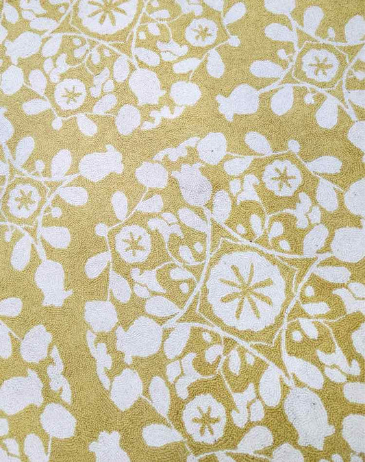 5' x 8' Suzani Yellow/White Rug