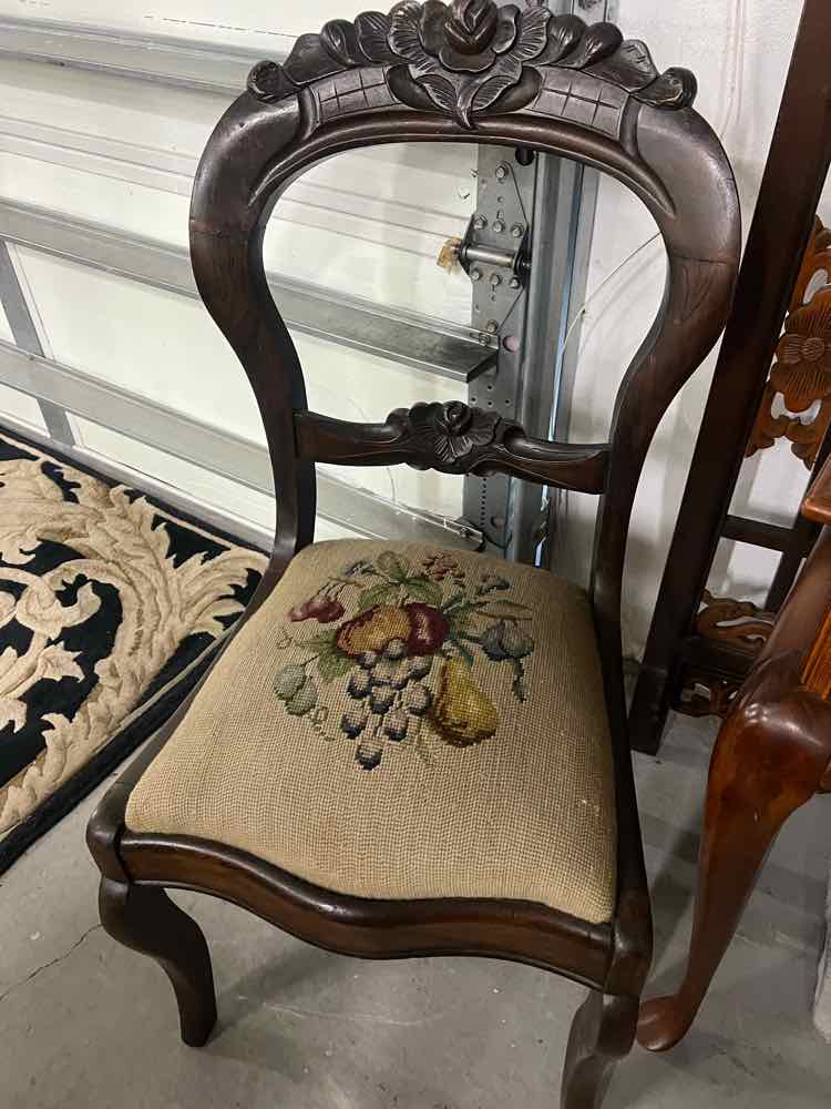 Pait of Victorian Needle Point Chairs