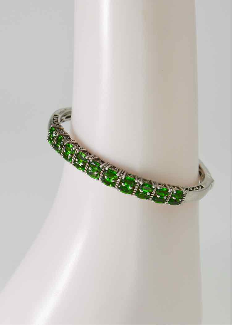 Silver Green Bracelet