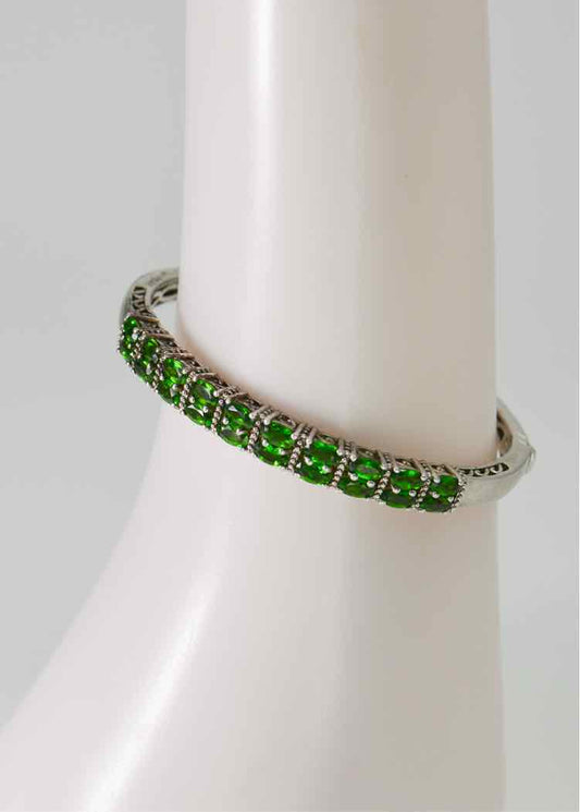 Silver Green Bracelet