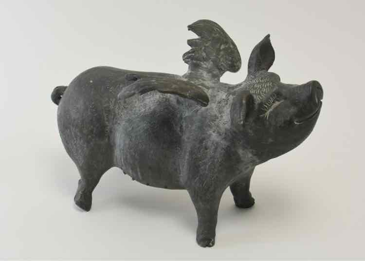 "Flying Piglet" Cast Iron/Lead Statue