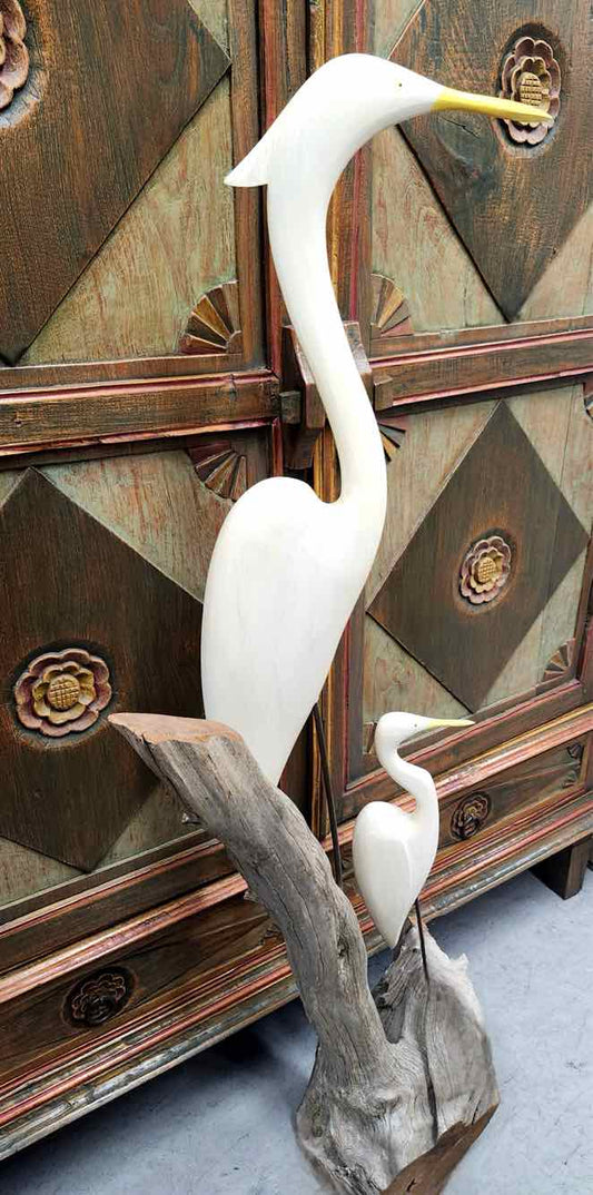 Sandhill Cranes on Driftwood