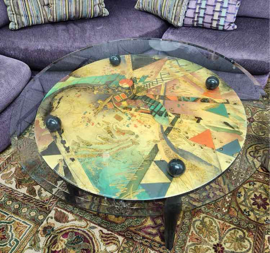 Contemporary Glass Top Table