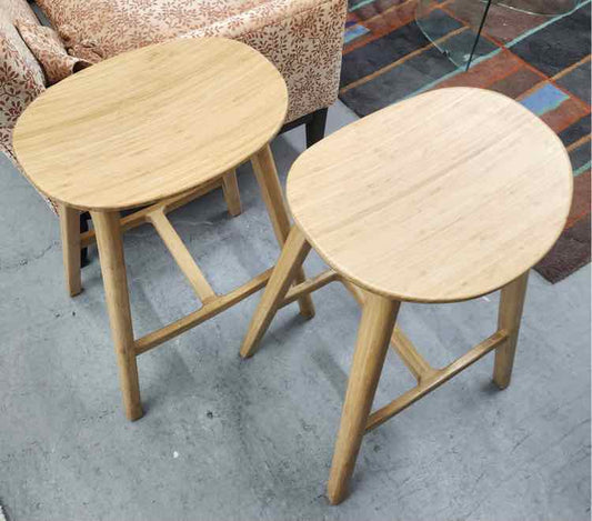 Pair of Skol Bamboo Counter Stools