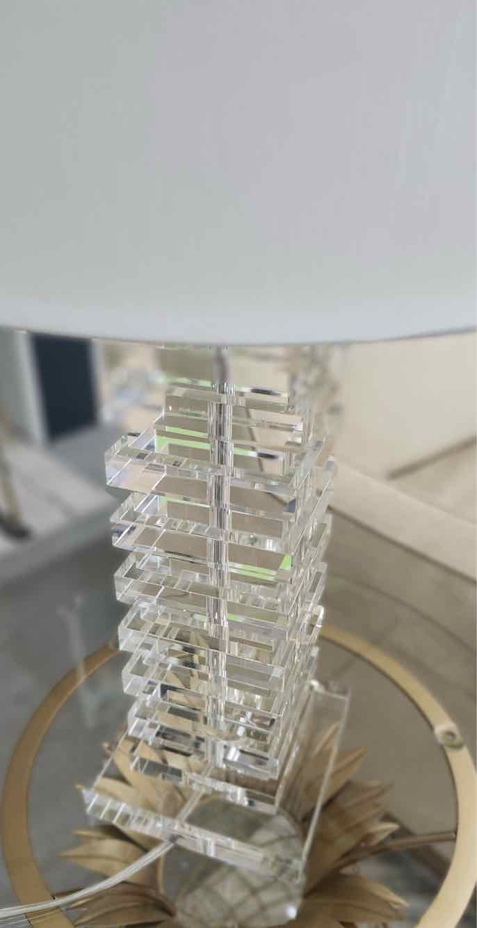 Pair of Crystal Lamps