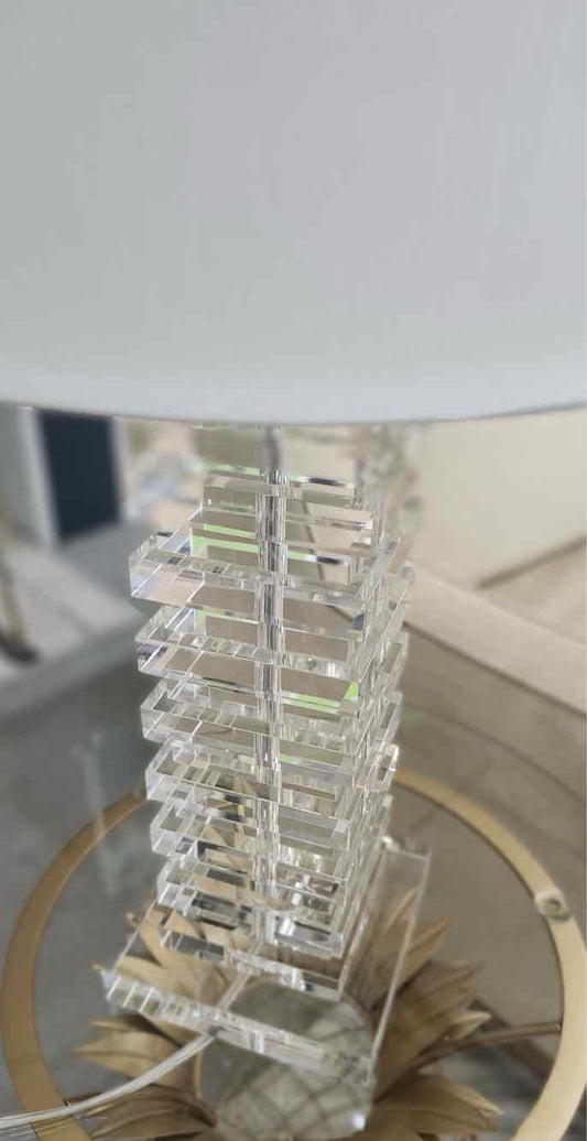 Pair of Crystal Lamps