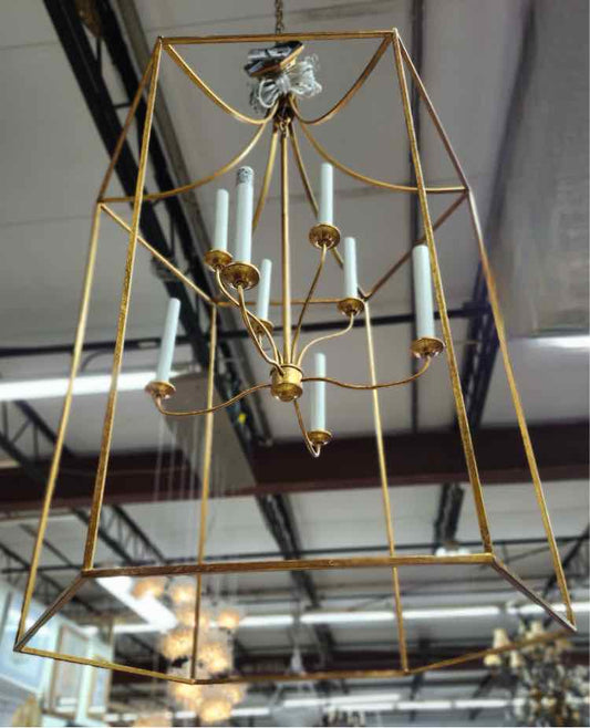 Gold Octagon Gen. Lighting Chandelier