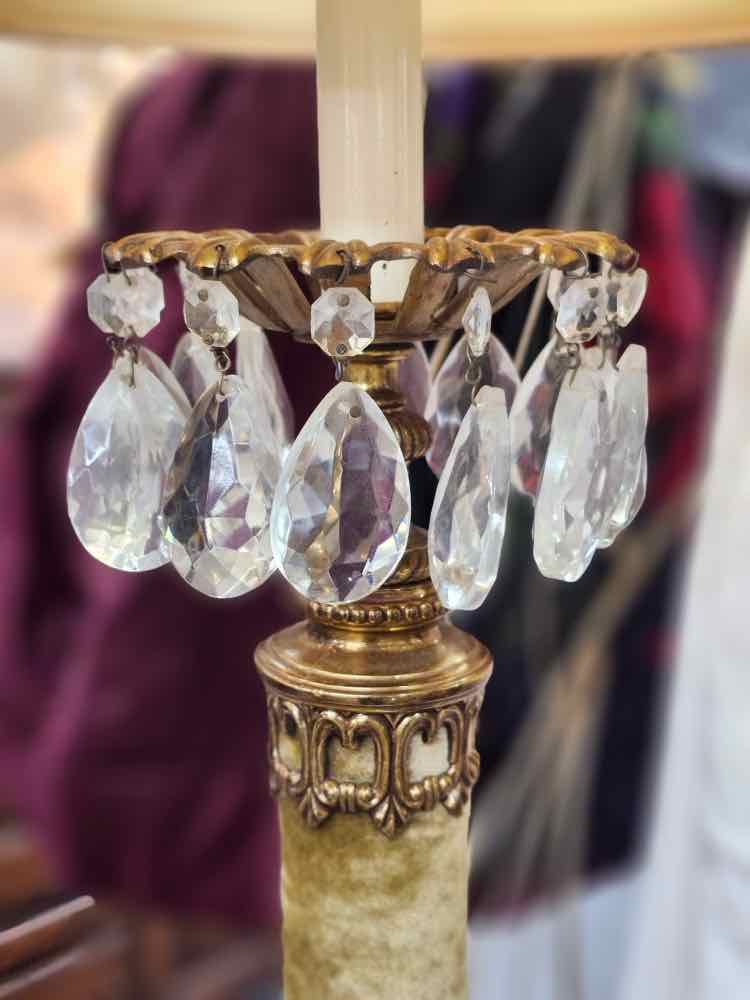 Pair of Antique Gold Regency Lamps