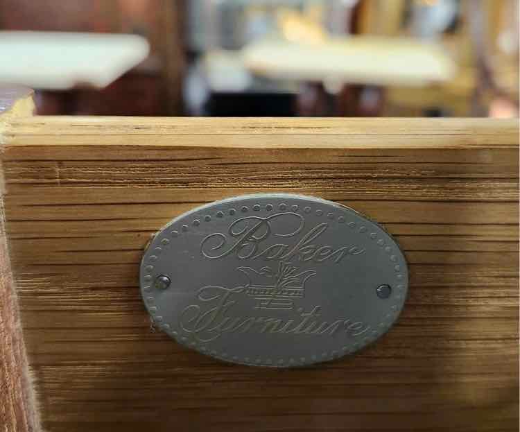 Baker Demi Lune Mahogany Server