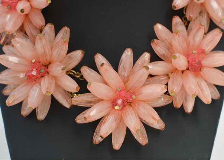 Lucite Floral Necklace
