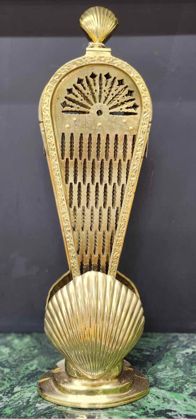Vtg. Solid Brass Fireplace Screen
