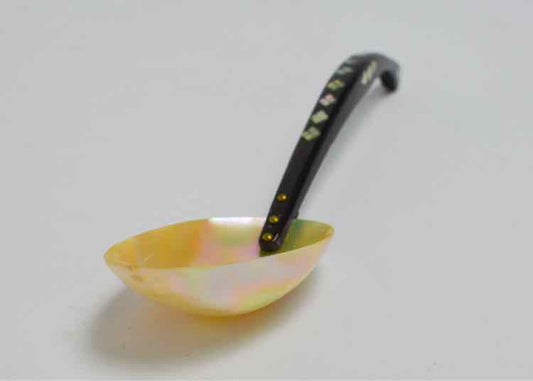 Victorian Mother of Pearl and Horn Spoon