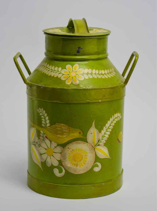 Painted Metal Decor Jug