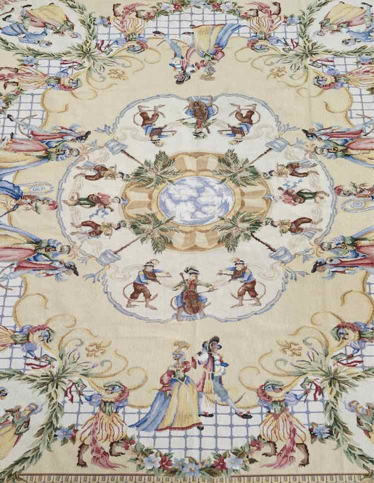 Monkey Masquerade  Hand Stitched Rug