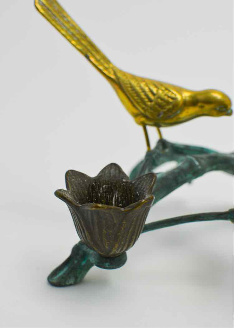 Andrea by Sadek Brass&Verdigris Candleholder