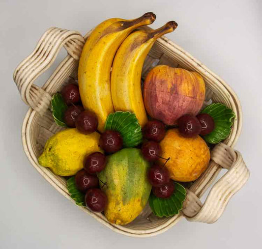 Mid Century Ceramic Italian Fruit Basket