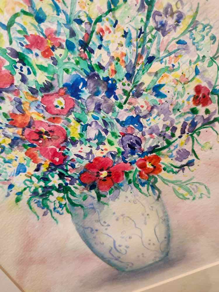 "Flower Arrangement" Watercolor by Julie Villoume