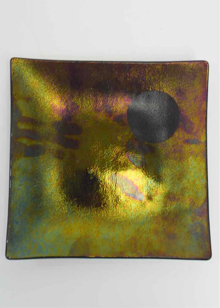 Kurt McVay Dichroic Fused Glass Plate