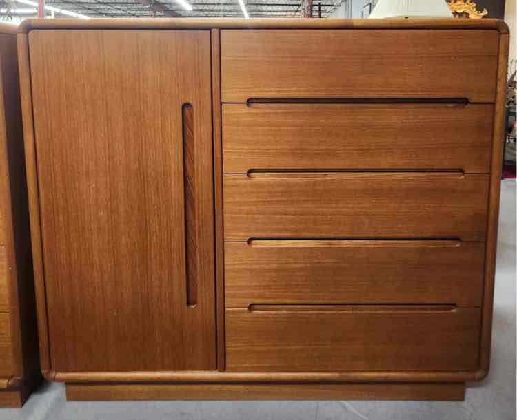 Teak 5 Drawer Armoire