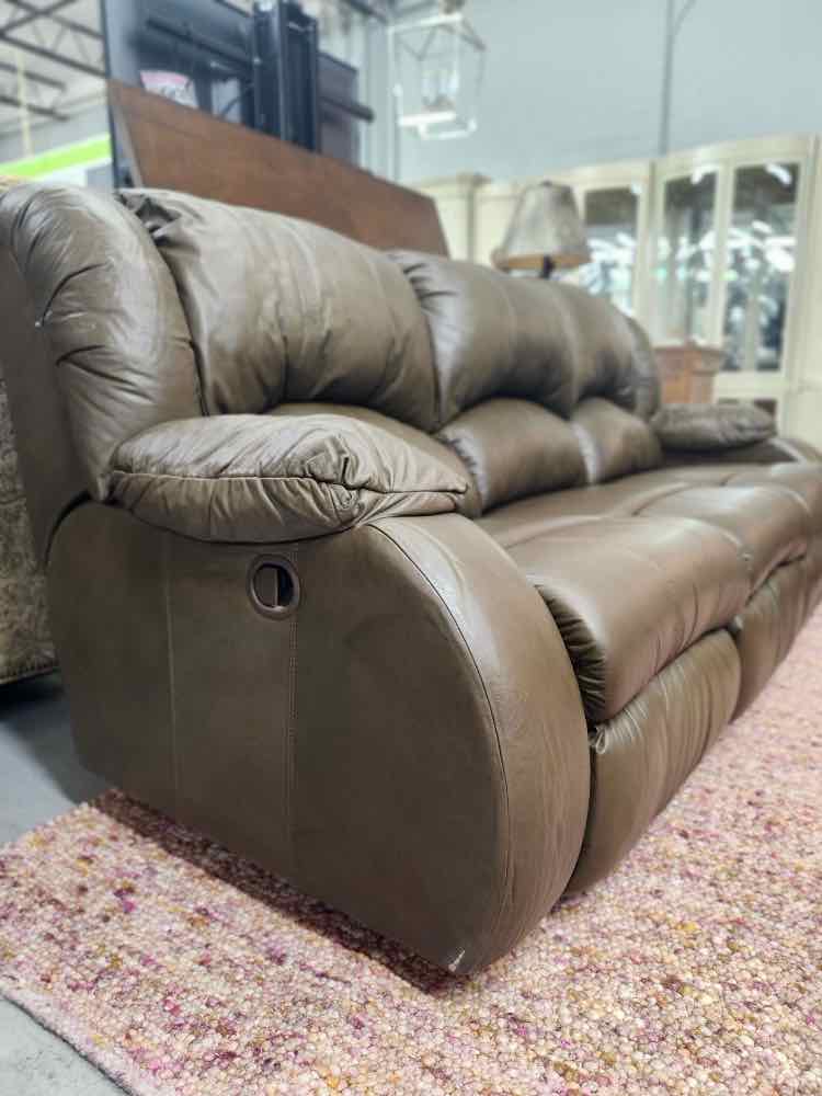 Bassett Leather Recliner Couch