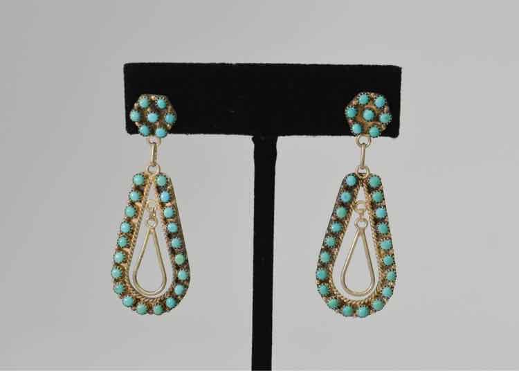 Earrings Navajo.925 Lonasee Turquoise