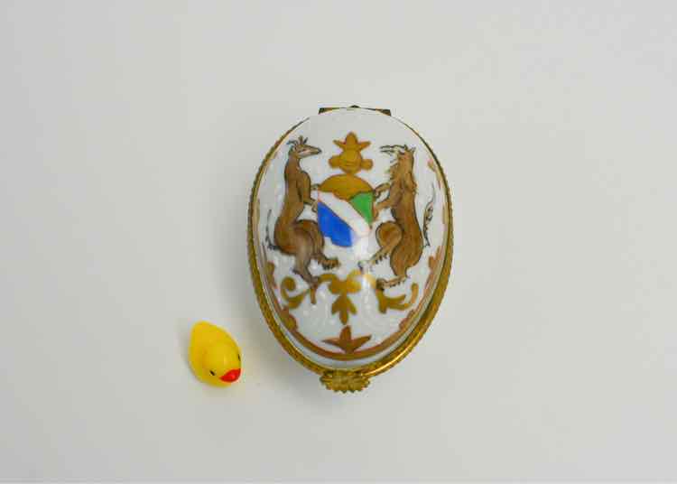 Heraldic Hinged Trinket Box