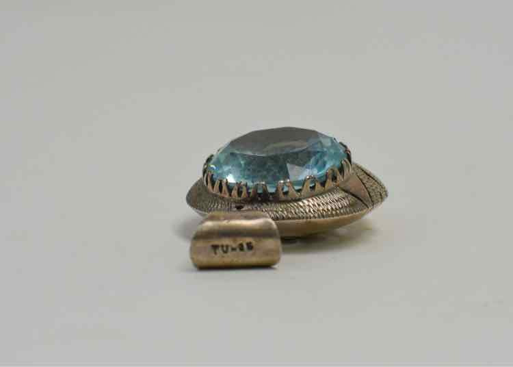 Blue Glass Stone .925 Large Pendant