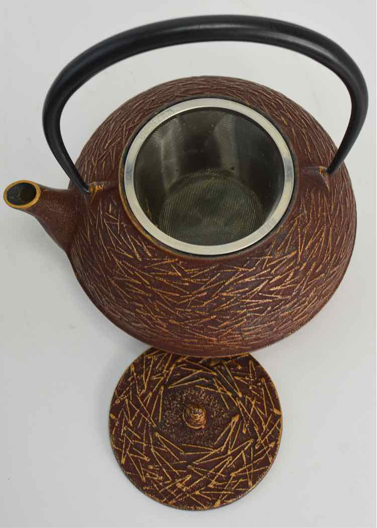 Japan Pine Copper Matchstick Teapot/Cups