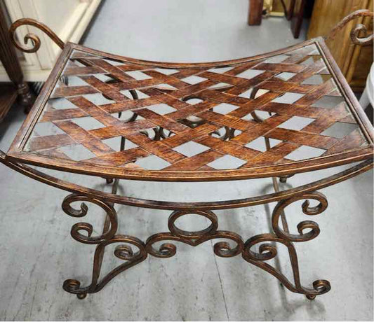 Metal Brown Bench