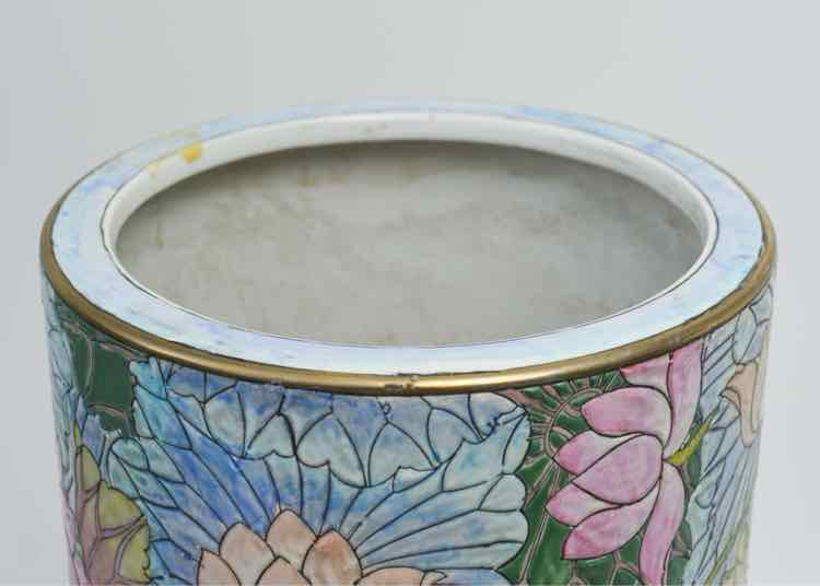 Asian Lotus Flower Umbrella Stand