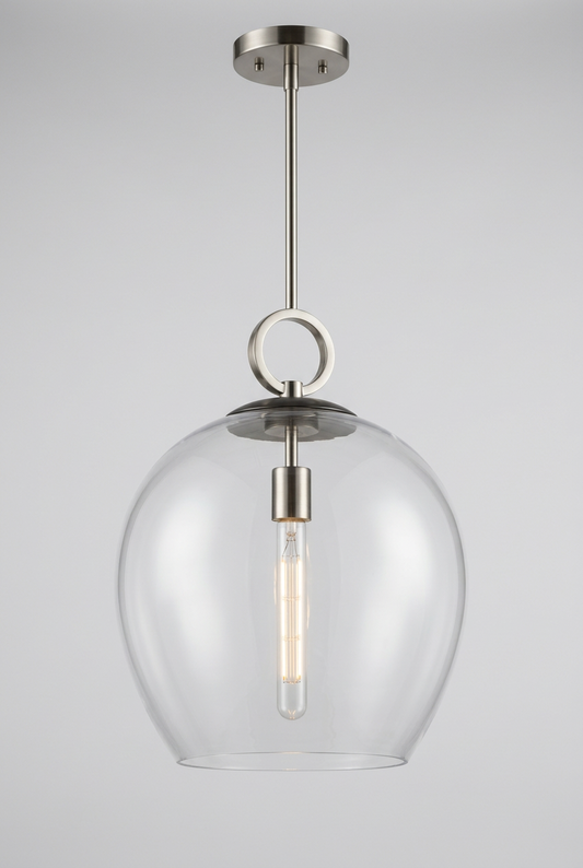 Uttermost Calix Brush Nickel Pendant Ceiling Light