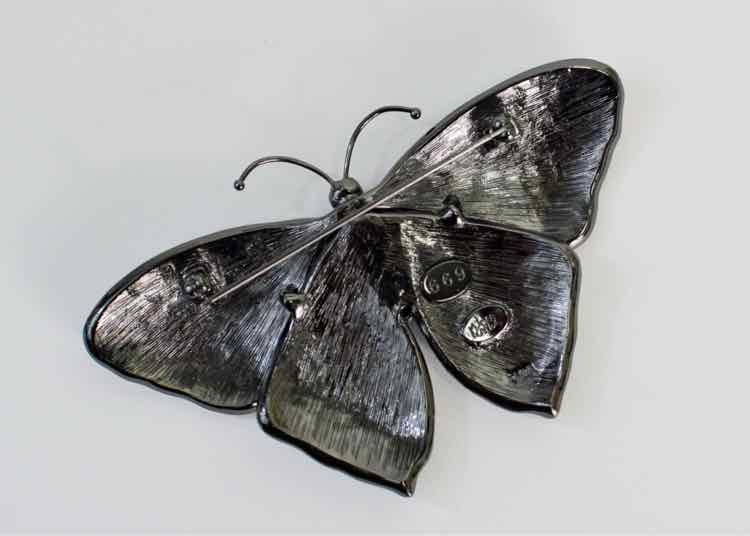 Joan Rivers Blue Butterfly Brooch