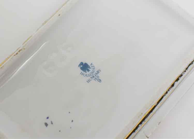 Hollohaza Hungary "9" Porcelain Trinket Box