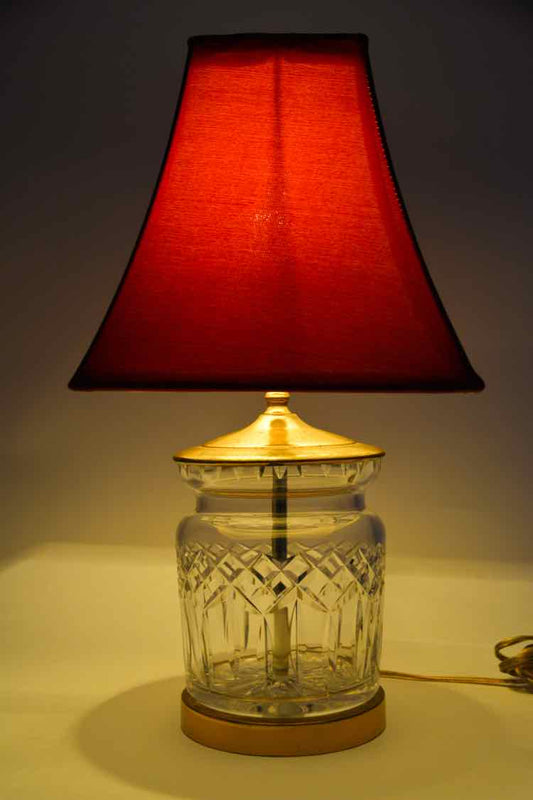 Crystal and Brass Waterford Table Lamp