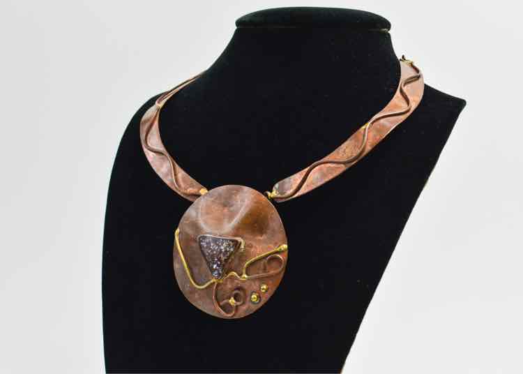 Vtg.Copper Brass Necklace