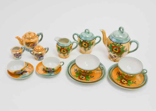 Japanese Lusterware Teaset 16Pc. Antique Dishware
