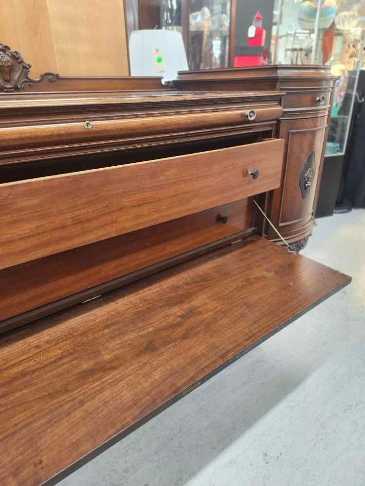 Antique Dark Wood Server