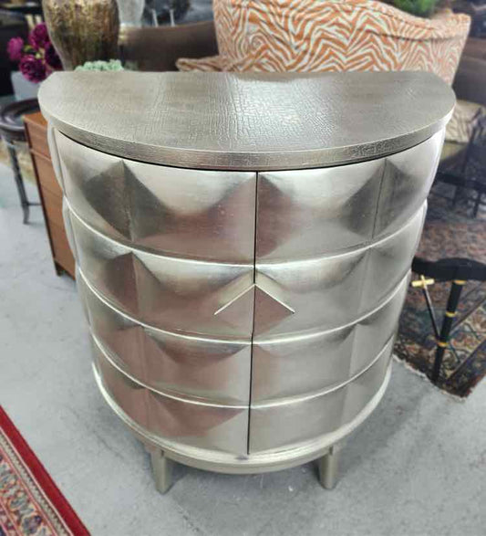 Silver Deco Demi Lune Entry Table